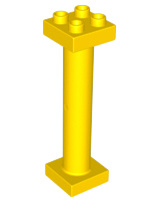 Pilaar - Paal 2x2x6 geel rond met open achterkant 57888
