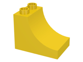 Duplo blokken : 2x3x2 met curve geel