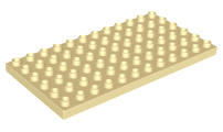Lego Duplo bouwplaat 6x12 beige