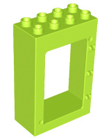 Lego Duplo Deur frame  lime