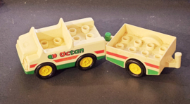 Lego Duplo Octan auto wit met aanhanger b-keuze