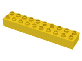 Lego Duplo blokken : 2x10 duplo blokje geel