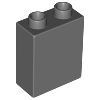 Lego Duplo blokken 1x2x2 bouwstenendonker blauwachtig grijs