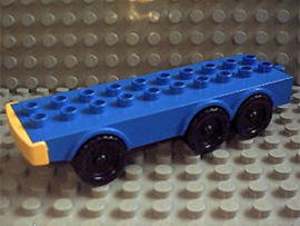 Duplo Truckbasis met zes wielen en 2 x 10 noppen blauw