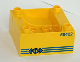 Duplo trein wagon - silo container geel blauw 50422