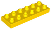 Duplo bouwplaat 2x6 x 1/2 geel