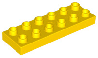 Lego Duplo bouwplaat 2x6 x 1/2 geel