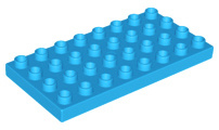 Lego Duplo bouwplaat 4x8 donker azure 4672
