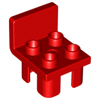 Lego Duplo onderdelen : stoel rood 6478