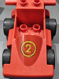 Lego Duplo Formule 1 auto rood met gele 2 b-keuze