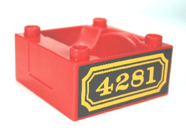 Lego Duplo trein Cabine - Silo - container 4821 rood