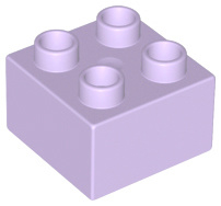 Duplo blokken 2x2 - bouwsteen lavendel