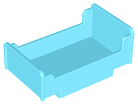 Lego Duplo onderdelen : bed, azure