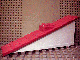 Lego Duplo dak schuin 22.5 1 x 11 x 4 met rode dakpannen en schoorsteen 4896c01