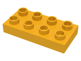 Lego Duplo bouwplaat 2x4 x 1/2 licht oranje
