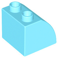 Duplo Steen 2x2x1 1/2 Helling Gebogen 11170 medium azure