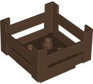 Lego Duplo krat - voederbak bruin