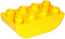 Lego Duplo steen 2x4  omgekeerd geel 98224