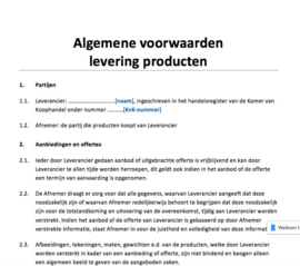 Algemene voorwaarden