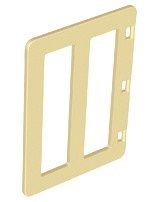 Duplo deur - raam 4x4 beige met 2 open ramen (nieuw)