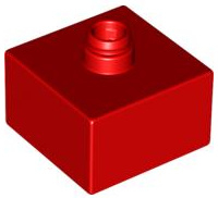 Duplo blok rood 2x2 met pin aan de bovenkant 92011