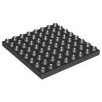 Duplo bouwplaat 8x8 zwart