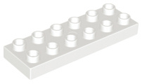 Lego Duplo bouwplaat 2x6 x 1/2 wit