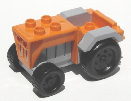 Duplo oranje-licht grijze tractor