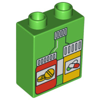 Lego Duplo blokje  met medicijnen en pillendoos