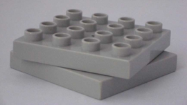 Lego Duplo draaischijf licht  blauwachtig grijs 4x4 vierkant  59713c01