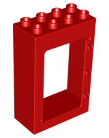 Leg Duplo Deur frame  rood