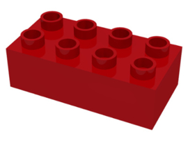 2x4 Duplo blokken - bouwstenen rood
