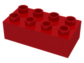 2x4 Duplo blokken - bouwstenen rood nieuw