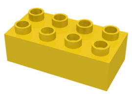 2x4 Duplo blokken - bouwstenen geel