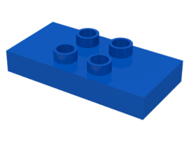 Duplo bouwplaat 2x4 x 1/2 met 4 noppen blauw