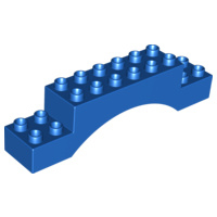 Lego Duplo blokken : 2x10 duplo blokje boog blauw