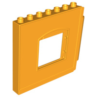 Lego Duplo Muur met raam opening licht oranje aansluitbaar rechts 51260