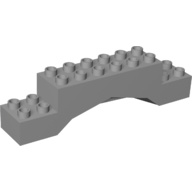 Lego Duplo blokken : 2x10 duplo blokje boog licht blauwachtig  grijs