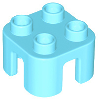 Lego Duplo Stoel medium azure nieuw