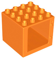Lego Duplo raam frame 4 x 3 x 3 oranje 11345