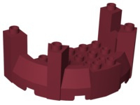Lego Duplo onderdeel kasteel toren top 52027 Donker rood
