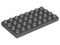 Lego Duplo bouwplaat 4x8 donker blauwachtig grijs