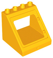 Lego Duplo licht oranje dakkapel met raam opening 27396