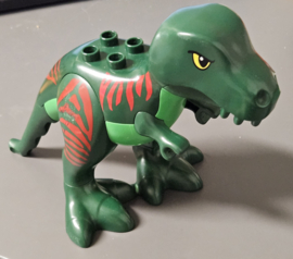 Lego Duplo Dinosaurus Tyrannosaurus rex met donkere rode strepen