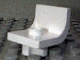 Lego Duplo stoel wit retro 4839