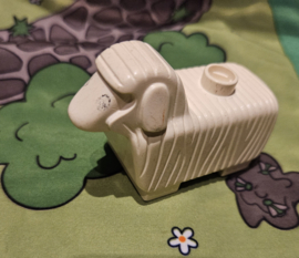 Duplo dieren retro schaap met zwarte ogen b-keuze