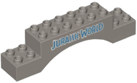 Duplo, steen 2 x 10 x 2 boog met 'JURASSIC WORLD'-patroon 51704pb10 nieuw