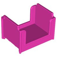 Lego Duplo Roze bed donker roze 4886