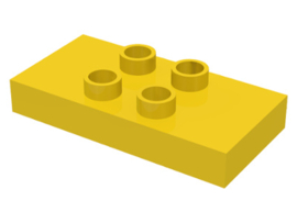 Duplo bouwplaat 2x4 x 1/2 met 4 noppen geel