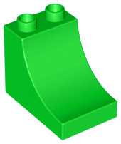 Lego Duplo blokken : 2x3x2 met curve licht groen
